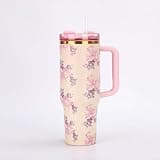 FDWXHZJL 40oz Tumbler With Handle, Travel Mug, Stainless Steel Tumbler, Large Coffee Mug With Handle, Tumbler Gift(#B)