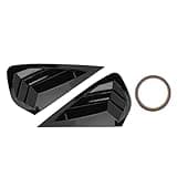 Klanata Rear Side Window Shutter Cover Trim Glossy Black Scratch Proof Window Louver Side Vent Trim Compatible with Forte K3 BD 2019-2022