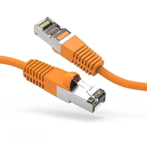 ACCL 1Ft Cat5E Shielded (FTP) Ethernet Network Booted Cable Orange, 1 Pack