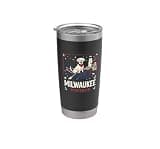 Milwaukee Wisconsin Dog Lover Vintage Retro Design RA0D Stainless Steel Insulated Tumbler