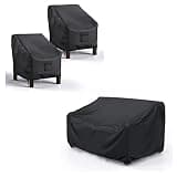 Mrrihand 2pack Patio Chair Covers Waterproof 31" W x 38" D x 30" H and Patio Sofa Cover Waterproof 60" W×34" D×30" H