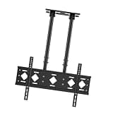 SDdPulse Ceiling TV Mount Bracket - Adjustable Height Double Pole Single Screen TV Mount, Double Pole Hanging TV Bracket Fits 55-86 Inch Screen, Holds Up to 80kg/176lbs