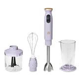 LUGBAR Beautiful 2-Speed Immersion Blender with Chopper & Measuring Cup Drew Barrymore (Lavender)