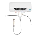 Electric Tank Hot Water Heater, 50L Wall Mounted Quick Heating with Faucet & Hand Shower Hoses, 110V 1500W 95–167°F IPX4 Leak-proof Plug 0.7MPa Temperature Regulation for Bathroom Kitchen Home