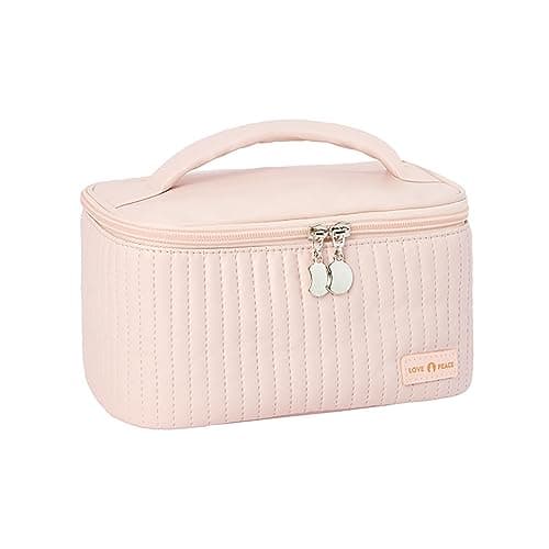 Gooddyiyukey Makeup Bag,Waterproof Large Capacity PU Leather Portable Makeup Bag Organizer,Travel Toiletry Bag,Cosmetic Bags,Travel Makeup Bag for Girls Gifts Daughter Women