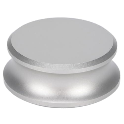 Anu Limen Aluminum Record Clamp Turntable Stabilizer Weight Reduces Vibration and Improves Sound Quality for Vinyl Players(Silver)