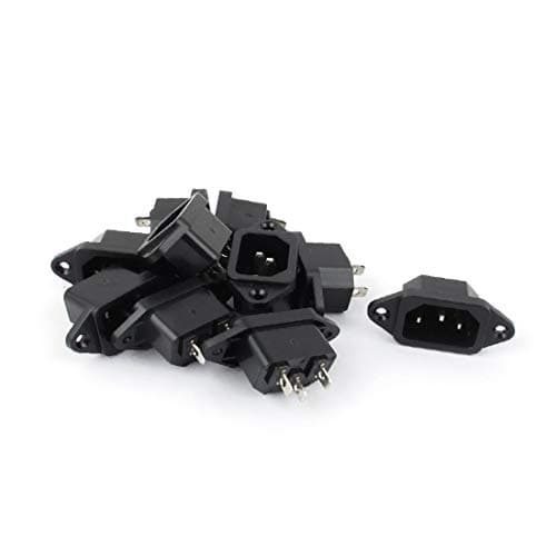 New Lon0167 AC 250V Featured 10A IEC 320 reliable efficacy C14 Panel Mount 3 Terminals Power Inlet Socket 10pcs(id:ac6 7a 29 6f3)