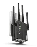WiFi Extender, Long Range WiFi Repeater, WiFi Range Extender, Covers Up to 12880 Sq.ft, Easy Set Up for Home, WiFi Extender Signal Booster, Dual Band Wireless Booster