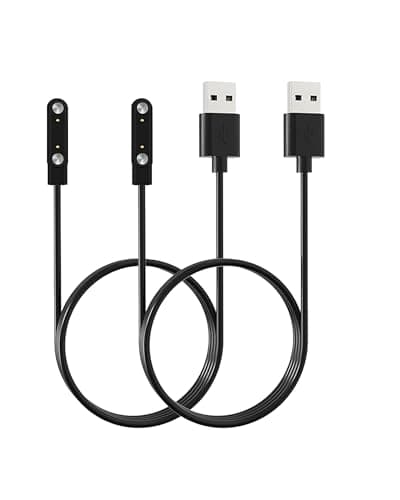 UYRUREL [2-Pack] for KACUBAKU G39 Pro Fitness Tracker Smartwatch Magnetic USB Charging Cable, 2 Pin Cord Charger for Smart Watch.