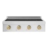 ZLINE Autograph 30 in. Paramount Induction Rangetop w/ 4 Elements in Satin Steel and Bronze Accents