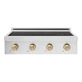 ZLINE Autograph 30 in. Paramount Induction Rangetop w/ 4 Elements in Satin Steel and Bronze Accents