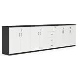 Yunhgft Wood File Cabinet, Locking Filing Cabinet, Office Storage Cabinet with Doors and Drawers, Modern Minimalist Design