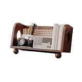 WANGHAI2024M Bookcases Home Chinese Retro Plastic Wood Bookshelf Rattan Desktop Storage Shelf