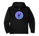 Sweet Piglet Art Comic - Kawaii Purple and Teal Performance Hoodie