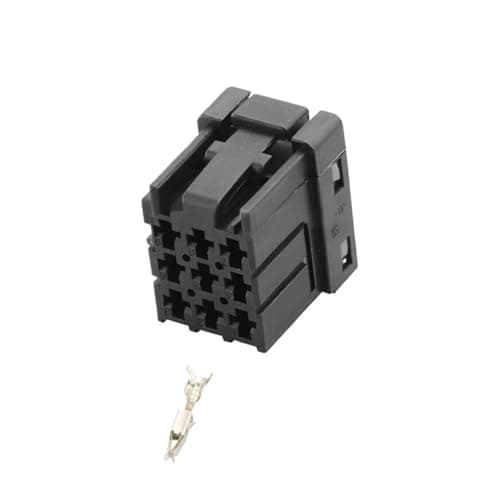 BTYSEQ 1/5/10/20/50 Sets 9 Pin 2-968307-2 1-968307-2 Female Connector Black White Automotive Power Amplifier Plug(Army green,20 sets)