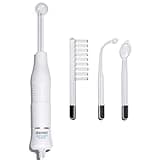 StackedSkincare High Frequency Facial Wand – Glass Electrodes for Cosmetic Skin Care & Scalp Use