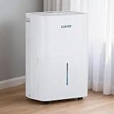 22 Pint Dehumidifier for Up to 3000 Sq Ft, Efficient Dehumidifier with Reusable Filter, Auto Shut-Off & Continuous Drain Option, Portable Quiet Dehumidifier for Basement Bathroom Large & M