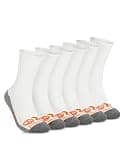 Timberland PRO Mens Sorbtek Moisture Control Mens Socks, Arch Support, Cushioned Footbed (Size 7-12; 6 Pairs)