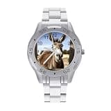 NTVOWPZO Three-Hand Analog Stainless Steel Watches for Men Easy Reader