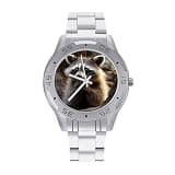 NTVOWPZO Three-Hand Analog Stainless Steel Watches for Men Easy Reader