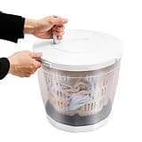 Hand Crank Washing Machine, 2 in 1 Non-Electric Manual Washer Spin Dryer with Foldable Handle and Suction Cups, Mini Portable Manual Washing Machine for RV, Camping, Dorm, Travel, Apartment