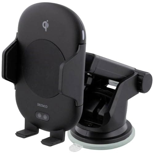 DELTACO Wireless Car Charger, 10W, Qi-Certified