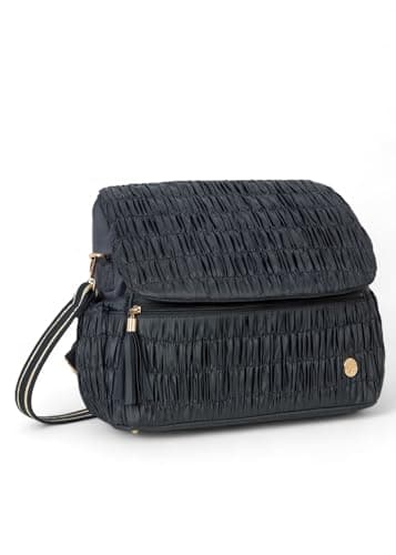 Baby Jalebi - Dune Diaper Bag – Water and Abrasion resistant light weight Diaper Bag with Insulated liquid compartments and smart storage of 25 Liters. Wear as a Back Pack, Cross Body, Sling or Tote. Includes a padded extra large Changing mat, Extra Shoulder Carrying Strap and Premium Dust Pouch, Midnight Black, L, Utility