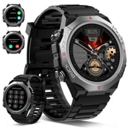 Military Smart Watches for Men(Answer/Make Calls), 1.39"HD Fitness Watch, 24/7 Heart Rate Sleep Monitor, Smart Watch for Men 110+ Sport Modes, 30Day, IP68 Waterproof Smartwatch for Android iOS
