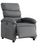 UBVNFGMK Electric Recliner Chair with Button Control, 135 Degree Recline, Faux Leather Power Recliner with Side Pocket