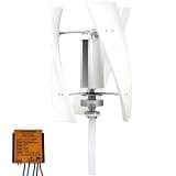 GLBMXDD Wind Turbine Generator Kit, with Controller,Ultra-Quiet Design 200W-White12V