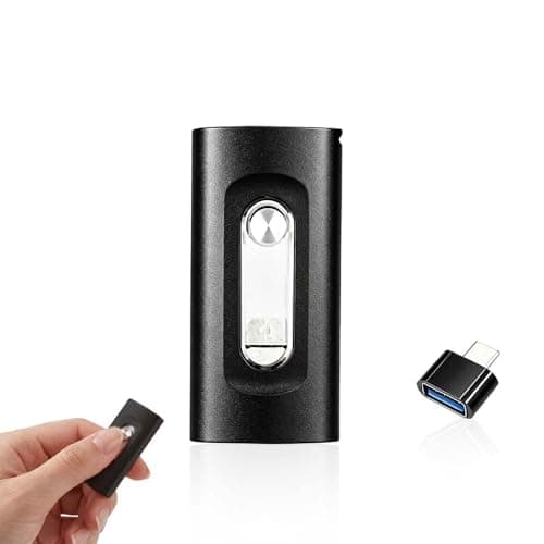 GlossPluss 3-in-1 High-Capacity USB Drive with Fingerprint Security, 2026 New Mobile Phone Computer U-Disk, No WiFi, No Cables, with Free Type-C for Phones/PC and More Devices (Black, 64, GB)