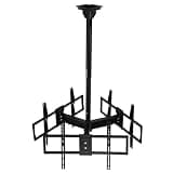Xevaldric TV Ceiling Mount for 32-70 Inch Flat Screen Displays Drop Down TV Wall Mount Swivel and Tilt Full Motion Support 3 Screens 330 Lbs Capacity Max VESA 600x400mm