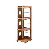 WANGHAI2024M Bookcases Vertical Multi-Tier Mobile with Wheels Bookshelf Living Room Study Wooden Storage Rack
