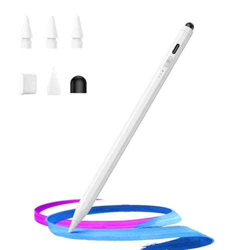 Hastraith Dual Tip Stylus Pen for iPad(2026-2018),13 Mins Fast Charge with Tilt Sensitivity and Palm Rejection for iPad 11/10/9/8/7/6th Gen,Air 7/6/5/4/3/M3/M2,Pro 13"/12.9"/11"/M4, Mini 7/6/5th,White