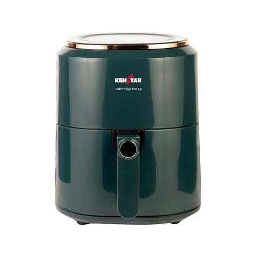 Kenstar ASTER PRO DIGI 5.5 Air Fryer | 360° High Speed Air Circulation Technology with 5.5L Nonstick Basket | 1400W | Green