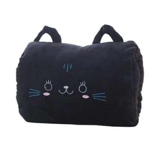 Winter Hand Warming Gloves Pillow Nap Pillow Cushion Sleeping Pillows Plush Toys Festival Gifts Travel Essentials Home Textile(Black)