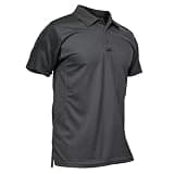 MAGCOMSEN Men's Golf Shirts Short Sleeve Light Shirts Fishing Shirts Pique Tactical Polo Shirts Grey L