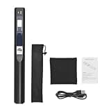 Portable Scanner, Portable Handheld Wireless Scanner, A4 Size, 900DPI, JPG/PDF Format, LCD Screen, Type-C Interface with Protective Bag(Black)