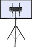 TV Bracket, Tripod TV Stand for 32-55 Inch TVs, Adjustable Height Portable TV Stand, Swivel Foldable Stand Mount, Max VESA 400x400mm TV Mount TV Stand
