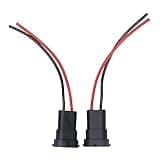 Aolidsive Socket Wires Copper Male Adapter Wiring Harness 12V H11 H8 880 890 Headlight Socket Wire 2 Pack Easy Connection ABS Lamp Cord for DIY Car Bulb Installation