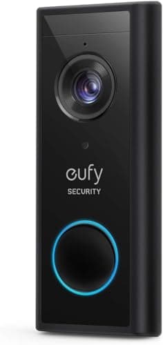eufy - Security Smart Wi-Fi Add On Video Doorbell 2K - Black (Renewed)