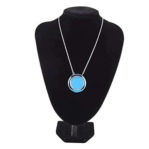 EVGATSAUTO Portable USB Air Purifier, Personal Mini Necklace Rechargeable Ionic Purifier with 5 Million Negative Ions 15H Battery for Home Office (Blue)