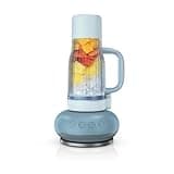 24-Oz Personal Blender for Smoothies & Frozen Drinks, Travel Tumbler with Leak-Proof Lid and Chug Spout, Auto-iQ Technology, 1200 Peak Watts, Glacier Blue (Glacier Blue)