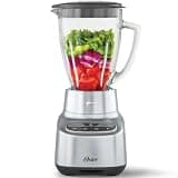 6-Cup Glass Jar One-Touch Blender, Multi-Speed Countertop Blender with Stainless Steel Blades, Smoothie, Shake, Salsa & Food Processing Blender