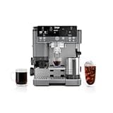 Ninja Luxe Café Premier 3-in-1 Espresso Machine, Drip Coffee, & Rapid Cold Brew | Built-in Coffee Grinder, Hands-Free Milk Frother, Assisted Tamper for Cappuccinos & Lattes | Gunmetal | ES601GM