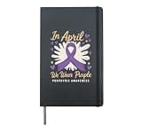 In April We Wear Purple Porphyria Awareness Hardcover Journal, Black
