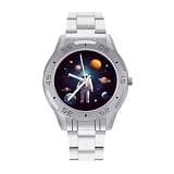 NTVOWPZO Three-Hand Analog Stainless Steel Watches for Men Easy Reader