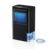 Dehumidifier for Basement, Garage, RV – Works Down to 34°F, Covers 1500 Sq Ft, 2.5L Tank + Continuous Drainage, <35dB Quiet, Ambient Light, Touch Control, Timer