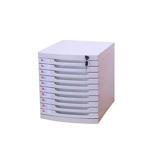 YXLUJYY Wooden File Cabinet with Lock and Three-Tier Drawer - Office and Home Storage Cabinet