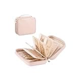 Lolalet Travel Jewelry Case, Large Jewelry Storage Organizer -Apricotpink